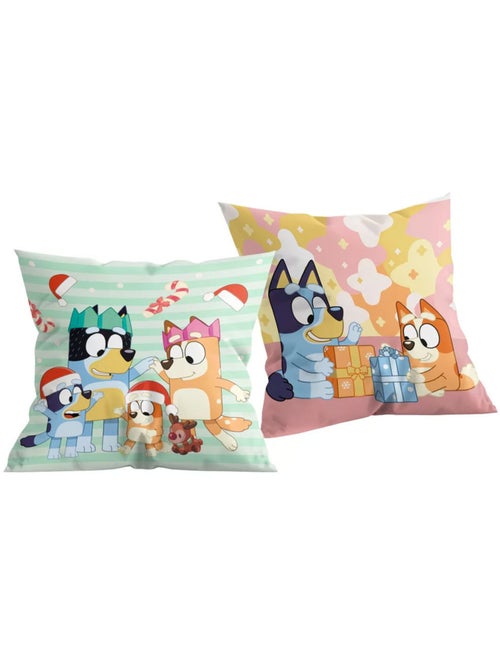 Coussin décoratif de Noël 'Bluey' 40 x 40 cm carré en polyester Bluey - Kiabi