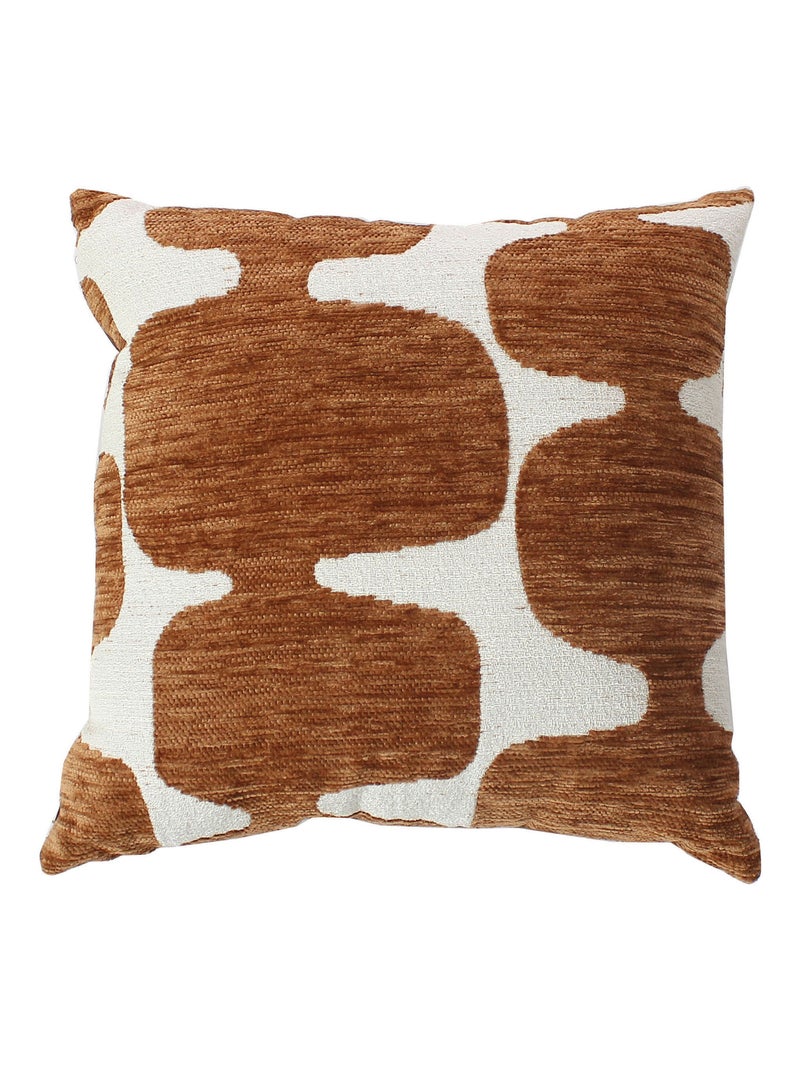 Coussin décoratif déhoussable jacquard motif moderne Rouge brique - Kiabi