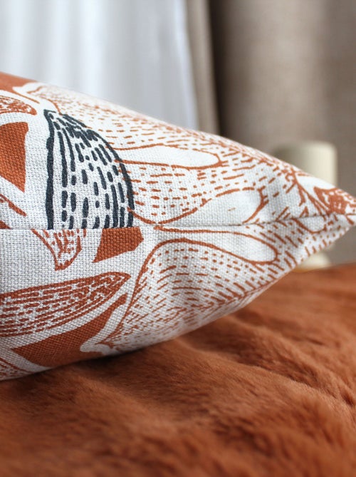 Coussin décoratif déhoussable motif feuillage tropical - Kiabi