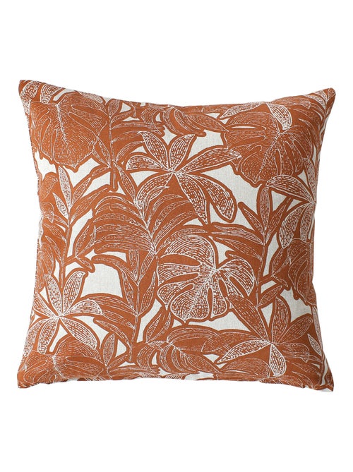 Coussin décoratif déhoussable motif feuillage tropical - Kiabi