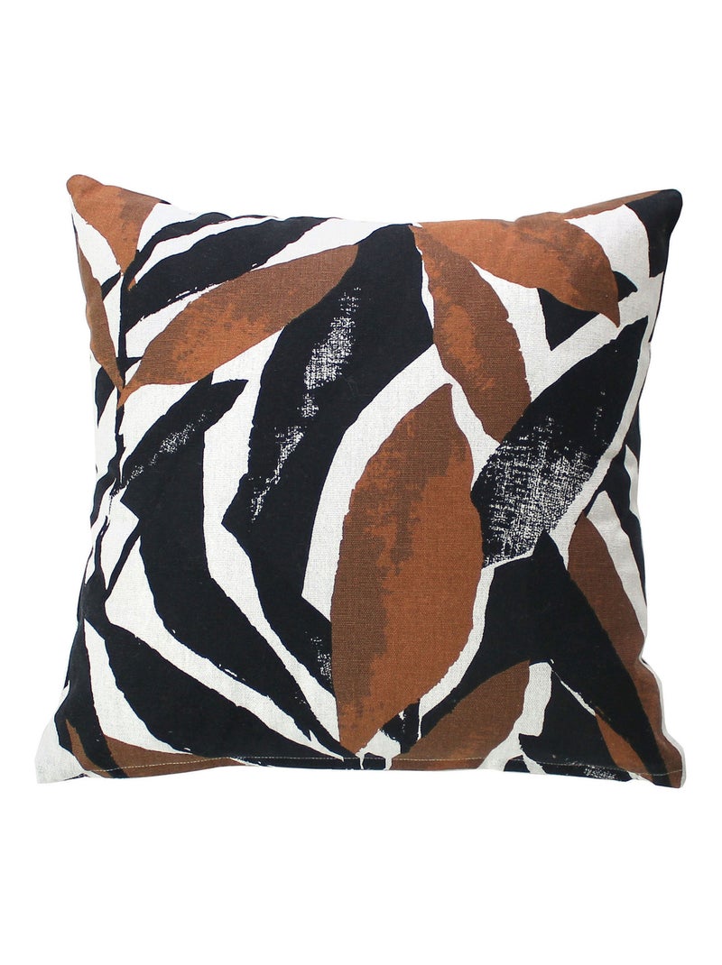 Coussin décoratif déhoussable motif graphique Noir - Kiabi