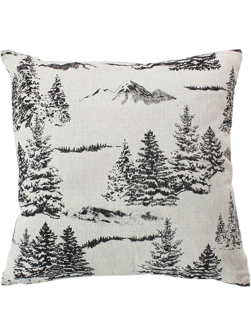 Coussin décoratif déhoussable style montagne - Kiabi
