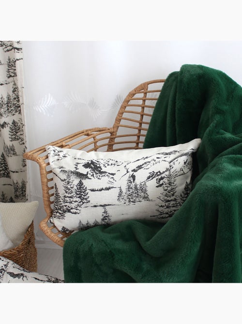 Coussin décoratif déhoussable style montagne - Kiabi