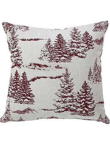 Coussin décoratif déhoussable style montagne