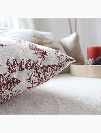Coussin décoratif déhoussable style montagne
