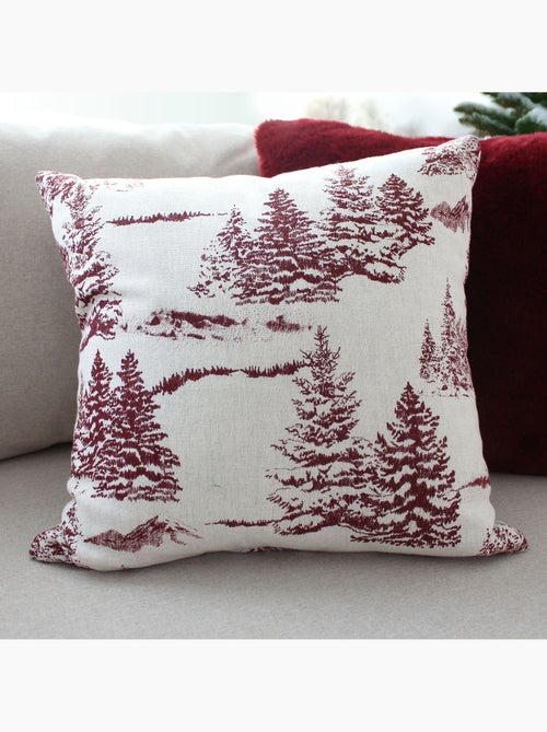 Coussin décoratif déhoussable style montagne - Kiabi