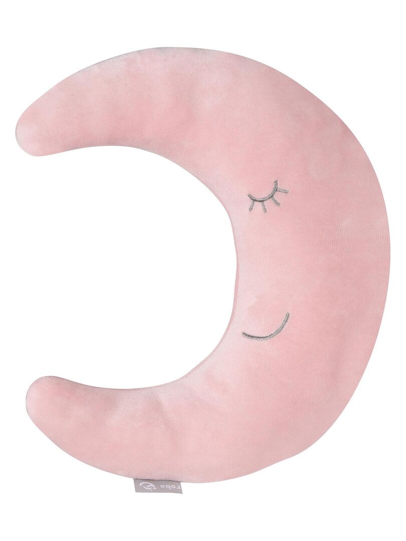 Coussin décoratif demi-lune pour chambre d'enfant 'Roba roba Style' Rose pâle - Kiabi