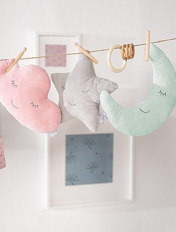 Coussin décoratif demi-lune pour chambre d'enfant 'Roba roba Style'