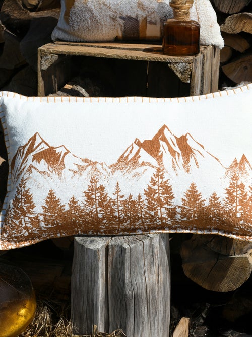 Coussin décoratif en coton montagne et forêt - Kiabi Coussin décoratif en coton montagne et forêt - Kiabi