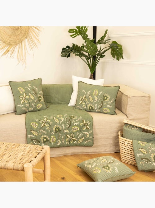 Coussin décoratif en polylin motif floral - Kiabi Coussin décoratif en polylin motif floral - Kiabi