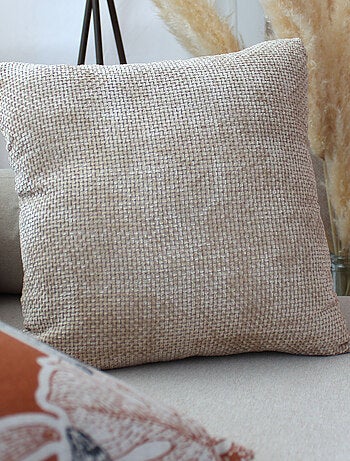Coussin décoratif en velours chenillé