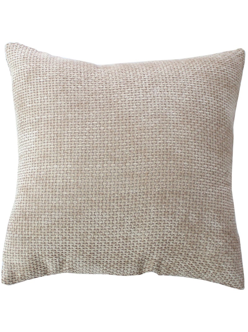 Coussin décoratif en velours chenillé Beige - Kiabi