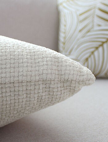 Coussin décoratif en velours chenillé