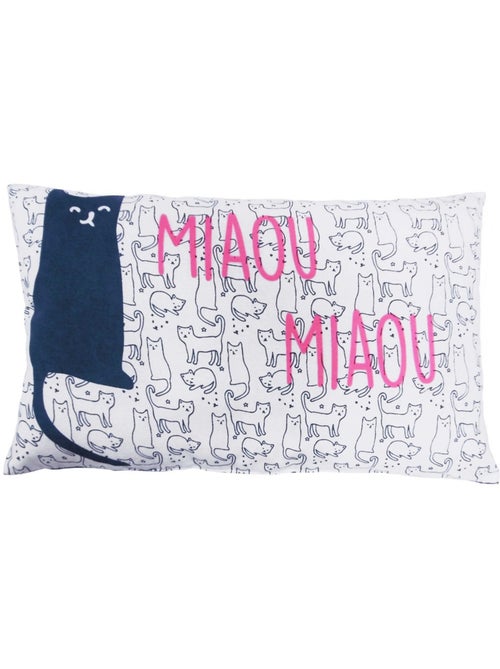 Coussin décoratif enfant MIAOU chat en coton 30 x 50 cm – Future Home - Kiabi Coussin décoratif enfant MIAOU chat en coton 30 x 50 cm – Future Home - Kiabi
