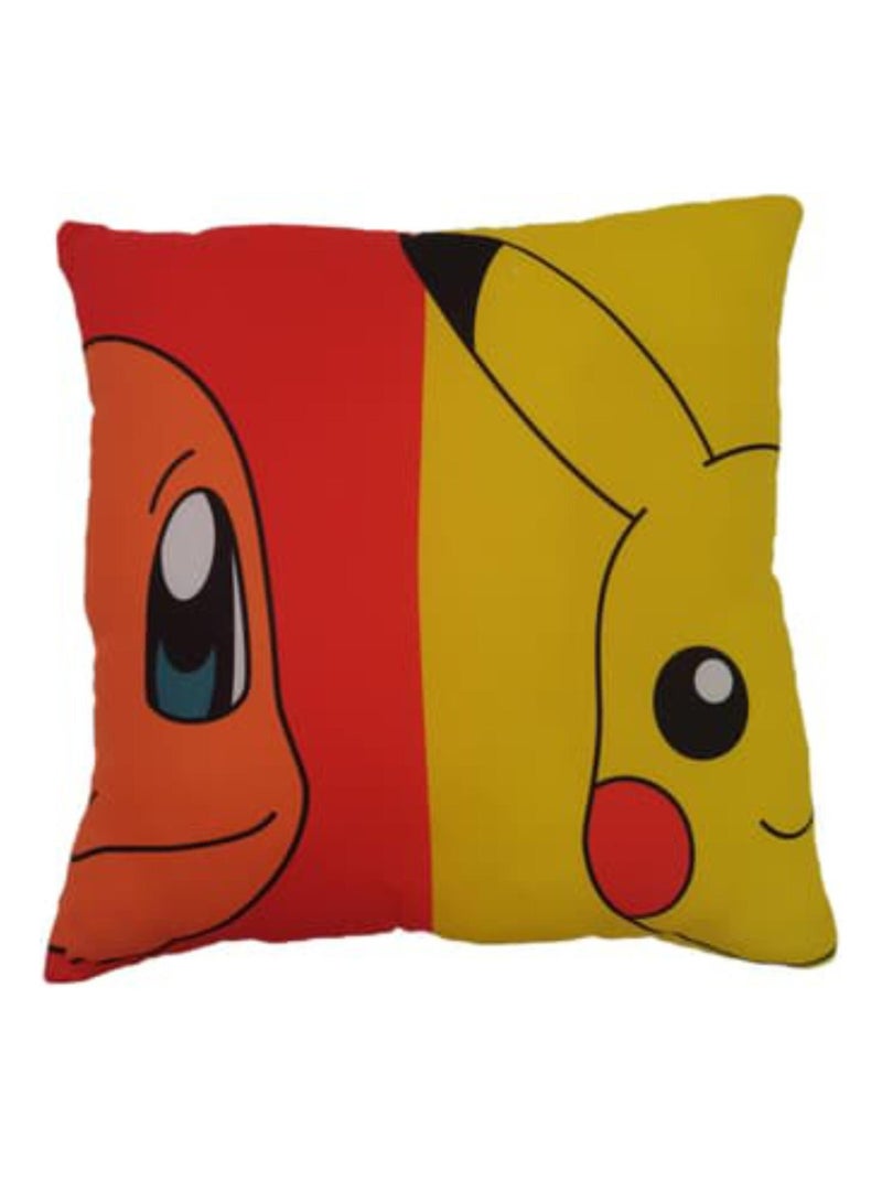 Coussin Décoratif Enfant Pikachu, Carapuce, Salameche et Bulbizzare Bleu - Kiabi