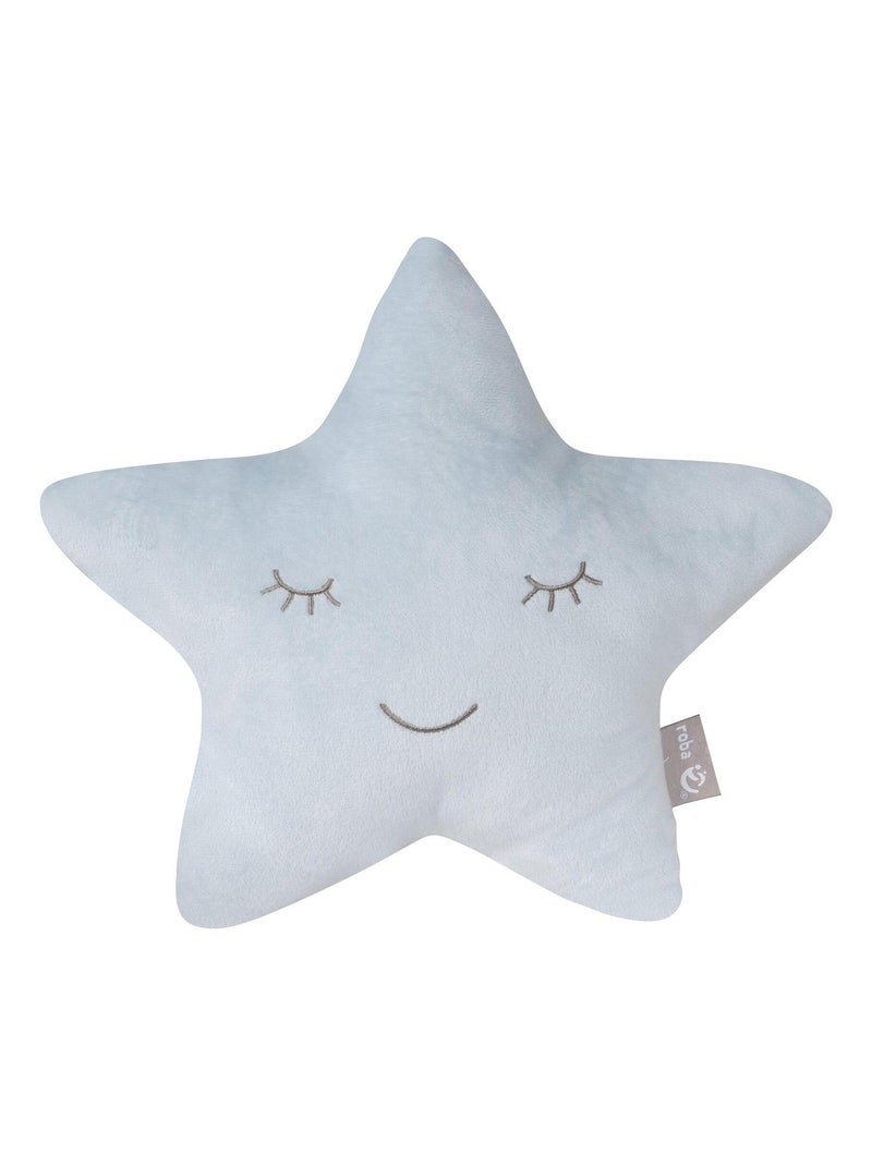 Coussin décoratif étoile pour chambre d'enfant 'Roba roba Style' Bleu clair - Kiabi