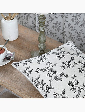 Coussin décoratif imprimé floral