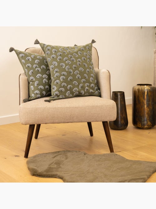 Coussin décoratif imprimé motif floral - Kiabi
