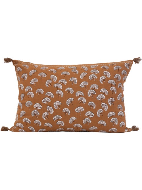 Coussin décoratif imprimé motif floral - Kiabi
