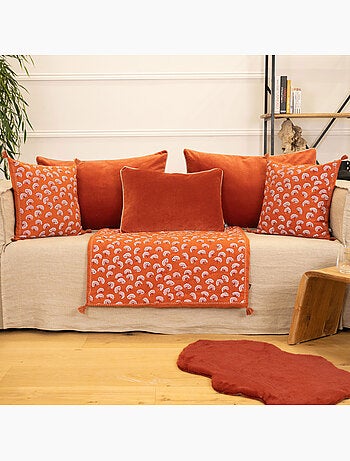 Coussin décoratif imprimé motif floral