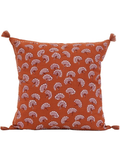 Coussin décoratif imprimé motif floral - Kiabi