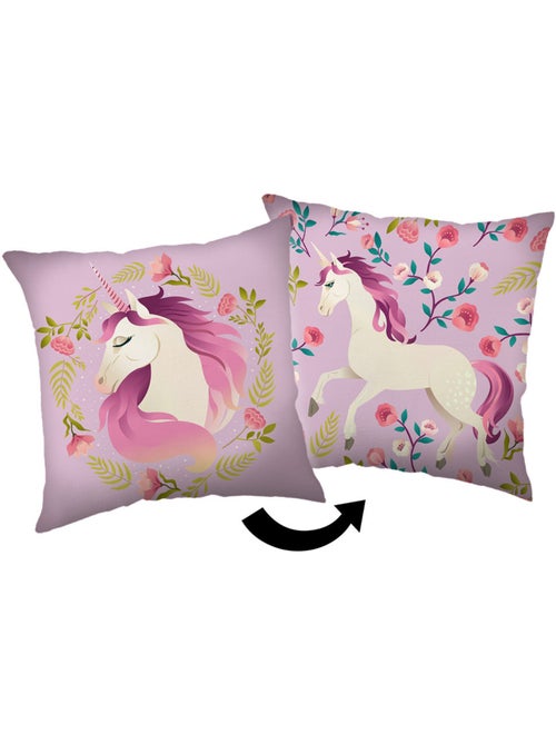 Coussin décoratif licorne 40 x 40 cm en polyester La boutique des toons - Kiabi