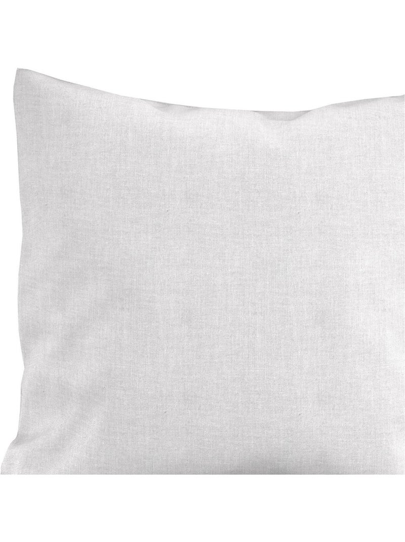 Coussin décoratif lin coton 45x45 cm LINO, par Soleil d'Ocre Blanc - Kiabi