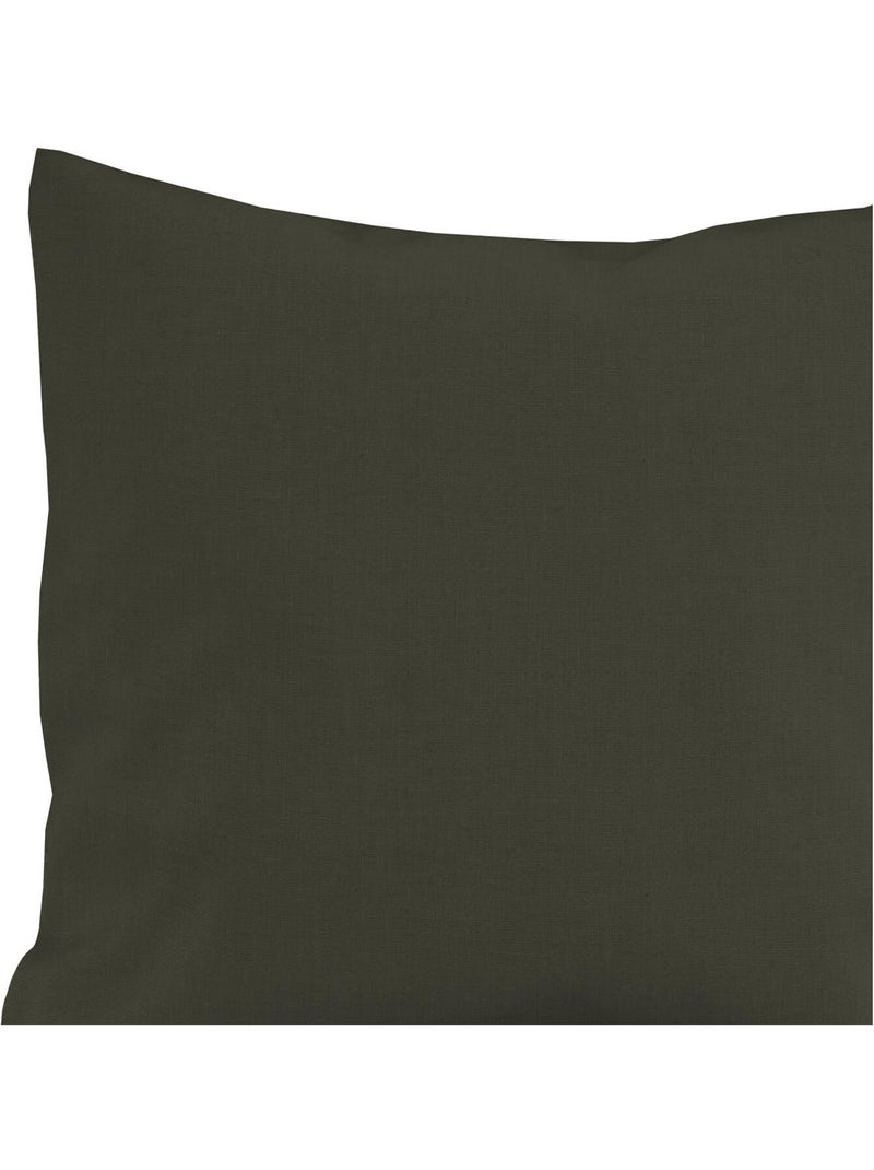 Coussin décoratif lin coton 45x45 cm LINO, par Soleil d'Ocre Kaki - Kiabi