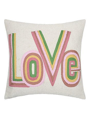 Coussin décoratif "LOVE" multicolore - 45x45 cm