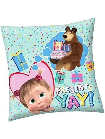 Coussin décoratif 'Masha et Michka' – PRESENTS DAY! 40 x 40 cm