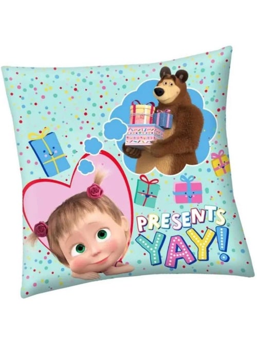 Coussin décoratif 'Masha et Michka' – PRESENTS DAY! 40 x 40 cm La boutique des toons - Kiabi