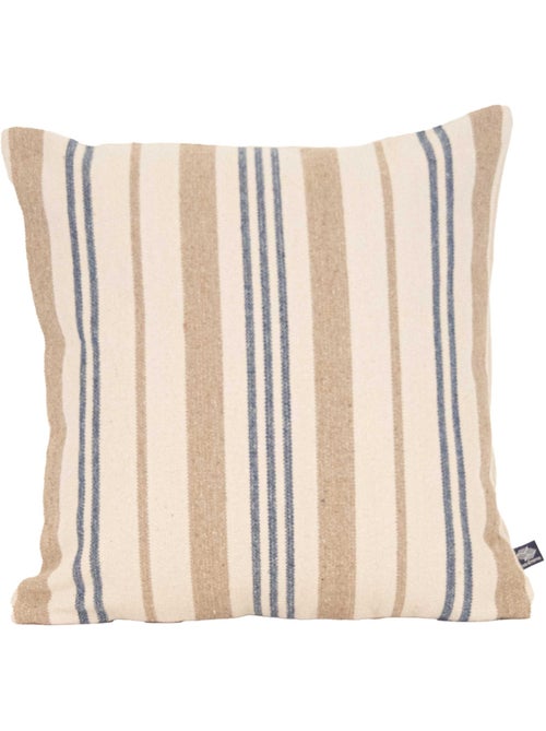 Coussin décoratif matelassé à rayures en toile canevas - Kiabi Coussin décoratif matelassé à rayures en toile canevas - Kiabi