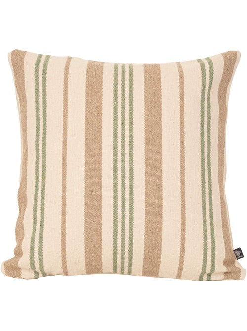 Coussin décoratif matelassé à rayures en toile canevas - Kiabi Coussin décoratif matelassé à rayures en toile canevas - Kiabi