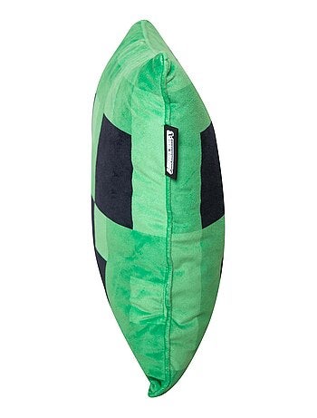 Coussin décoratif moelleux en tissu velouté 'Roba' - Minecraft Creeper