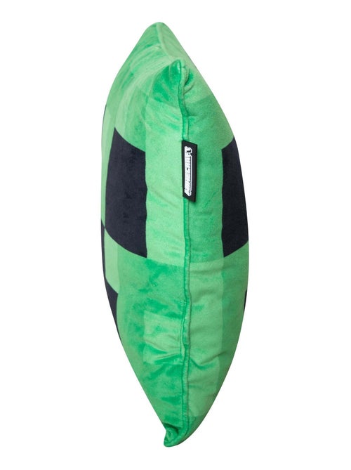 Coussin décoratif moelleux en tissu velouté 'Roba' - Minecraft Creeper - Kiabi