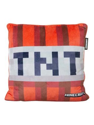 Coussin décoratif moelleux en tissu velouté 'Roba' - Minecraft TNT