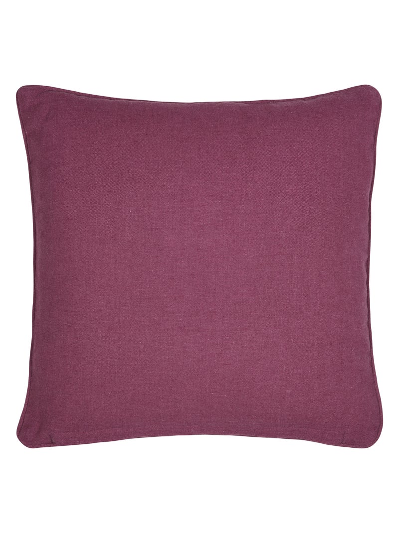 Coussin décoratif motif oiseau et feuillage Bordeaux - Kiabi