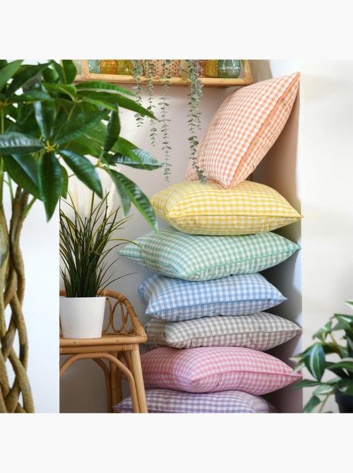Coussin décoratif motif vichy en polycoton - Kiabi Coussin décoratif motif vichy en polycoton - Kiabi