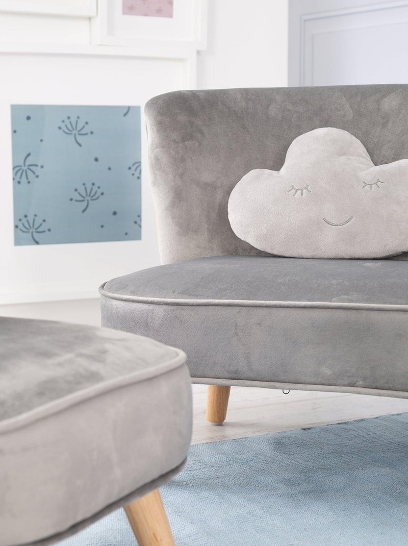 Coussin décoratif nuage pour chambre d'enfant 'Roba roba Style' Gris Argenté - Kiabi