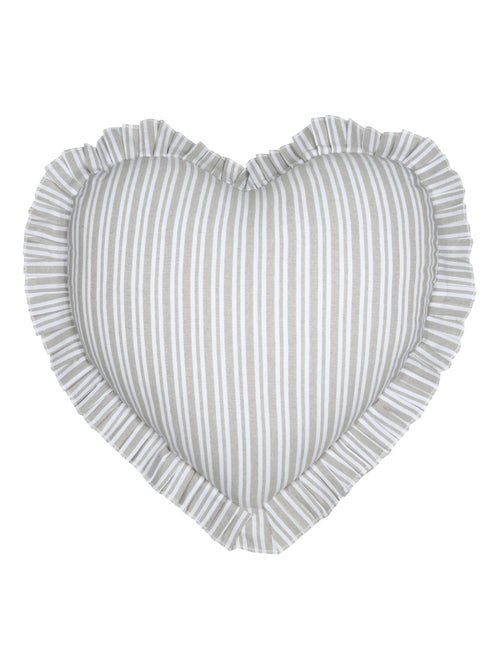 Coussin décoratif romantique en forme de coeur - Kiabi