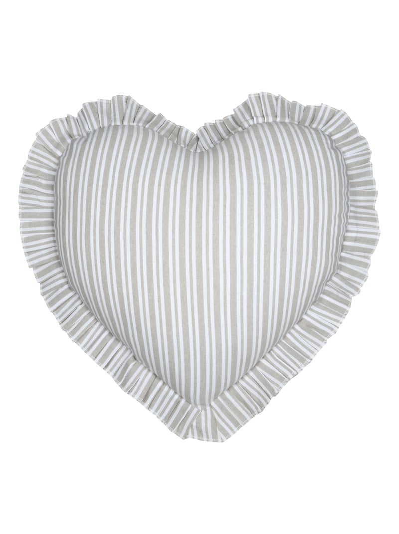 Coussin décoratif romantique en forme de coeur Gris - Kiabi