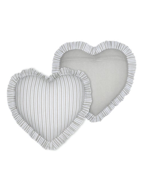Coussin décoratif romantique en forme de coeur - Kiabi