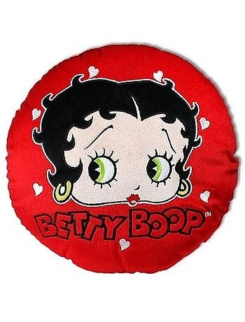 Coussin décoratif rond 'Betty Boop' – 35 cm polyester imprimé