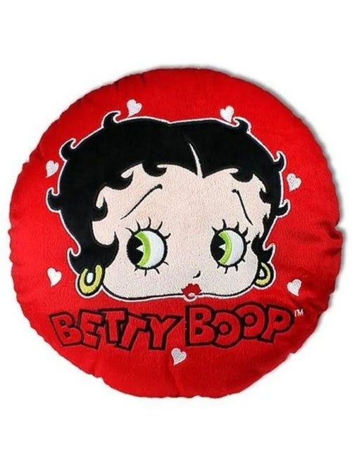Coussin décoratif rond 'Betty Boop' – 35 cm polyester imprimé - Kiabi