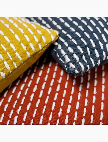 Coussin décoration coton imprimé bicolore DESERT CHIK