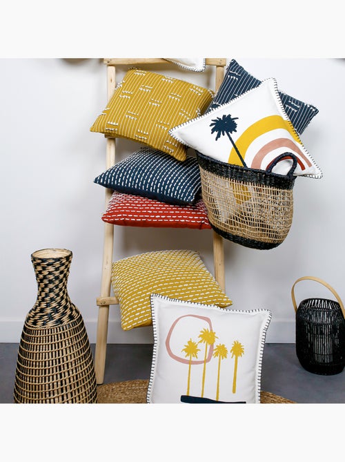 Coussin décoration coton imprimé bicolore DESERT CHIK - Kiabi