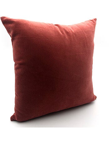 Coussin décoration coton imprimé carreaux TERRA ROSA