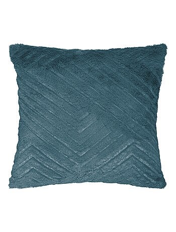 Coussin déhoussable - Effet imitation fourrure