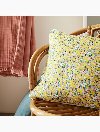 Coussin déhoussable - Gaze de coton - Passepoil - Manon