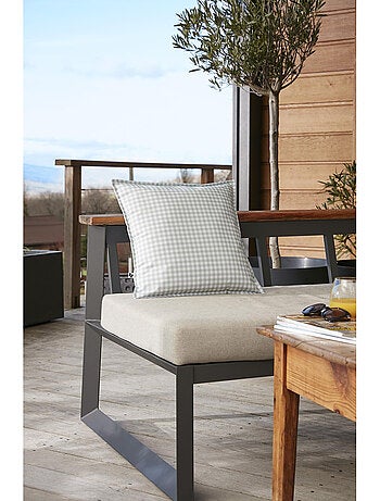 coussin déhoussable- gaze de coton tissée teinte - Carreaux vichy - Vickie